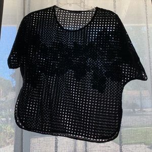 Zara *ALEXIS ROSE* Embroidered Top